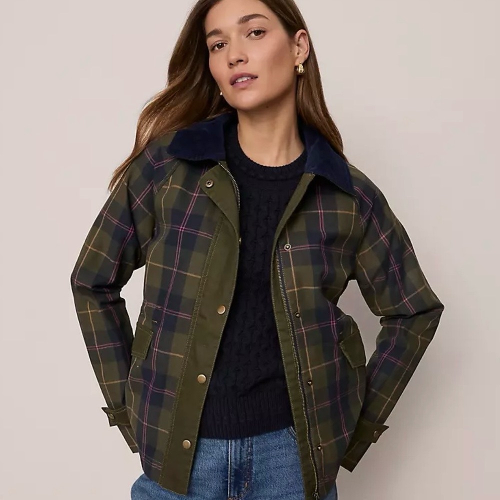 Ann Taylor Weekend Collection Plaid Collared Jacket - Picture 3 of 6